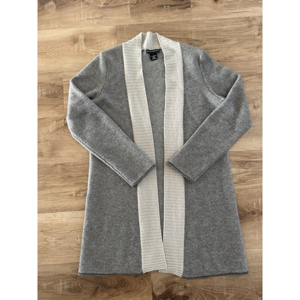 Gray and Cream Women's Cardigan